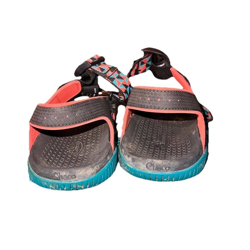 Chaco Women's Size 7 Confluence Sandals Multi Teal Orange Hiking Sport Strappy - Picture 4 of 10